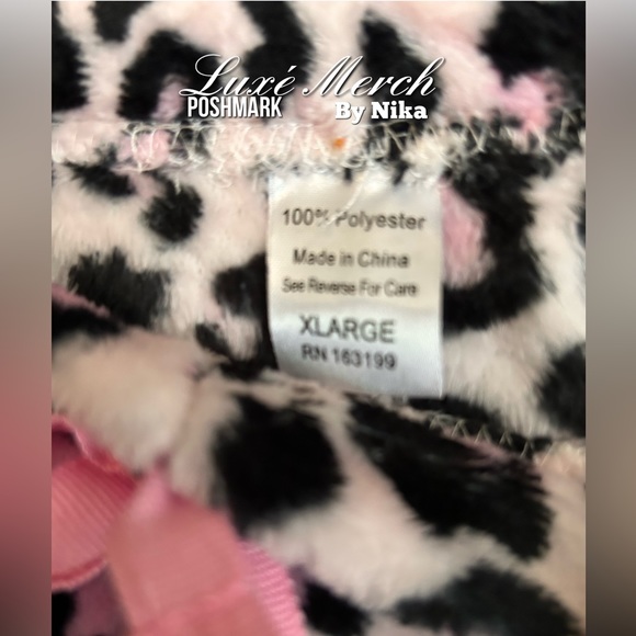 Leopard Cheetah Print Pajama Pants Size X-Large Juniors - Picture 2 of 4